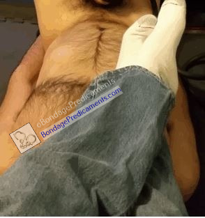 Bound Sub Feet on Chest