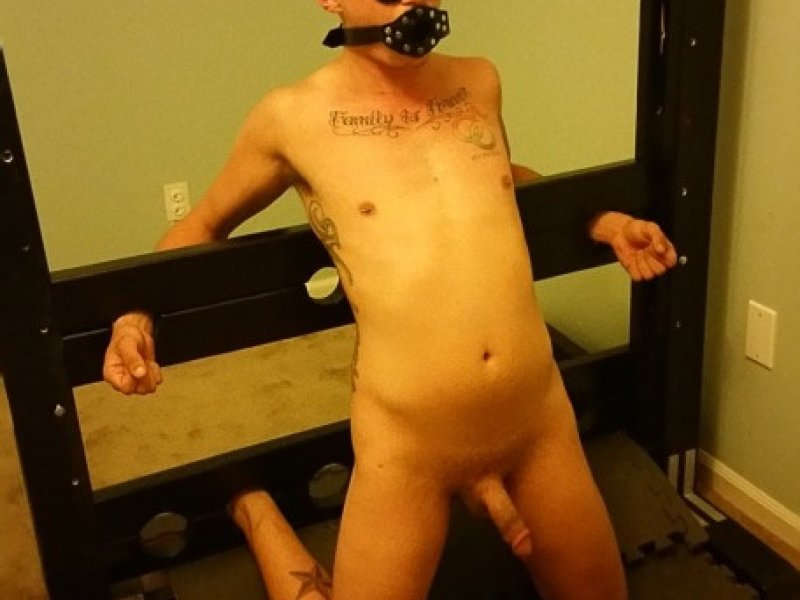 Gay Bondage Arched Stocks Predicament