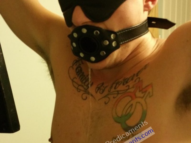 Gay Bondage Gagged Sub Drooling