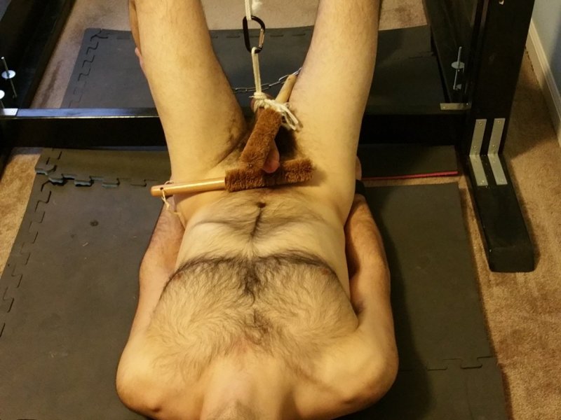 Gay Bondage Predicament Bondage Balls Hoisted Cock Torture
