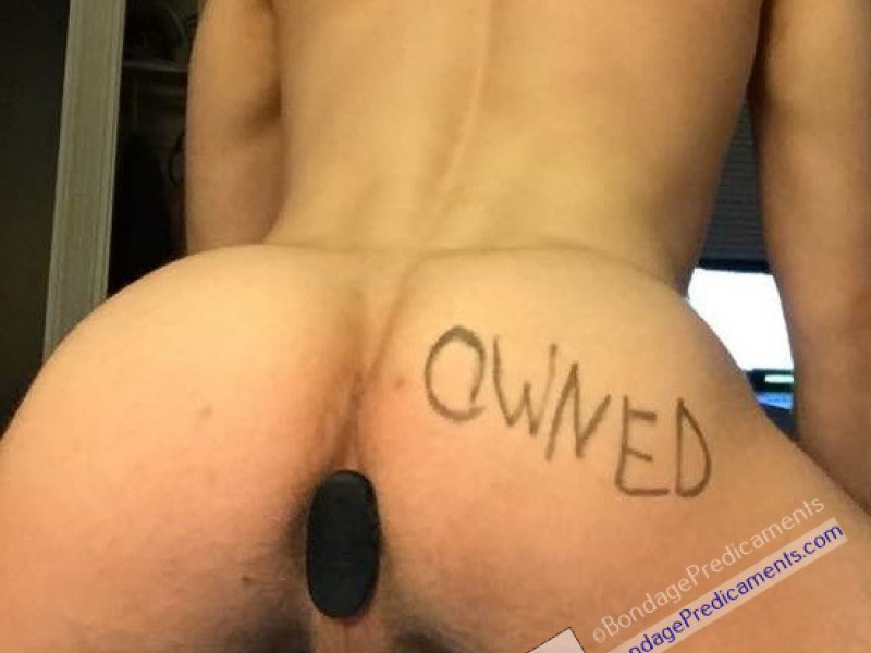 Owned Chastity Boy Plugged Ass Writing