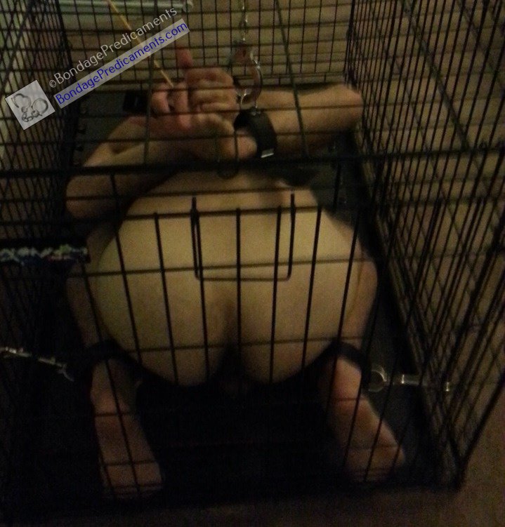 Caged Bondage sub