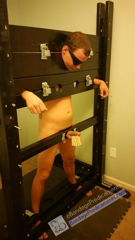 Gboy Locked in Stocks Dick Clothespins