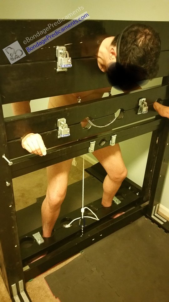 Guy Punished in Stocks Stress Position