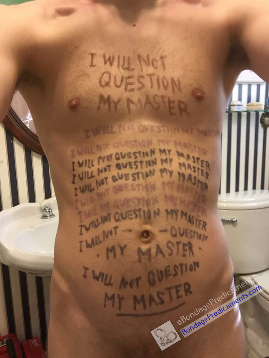Owned Boy Body Writing